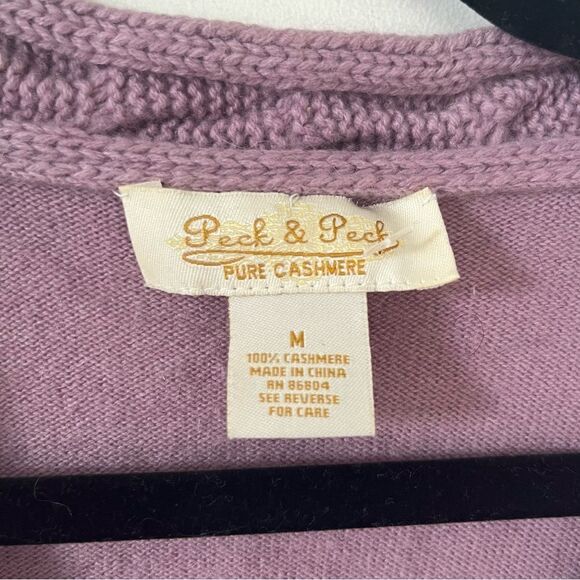 Peck & Peck Vintage Lavender 100% Cashmere Pullover Sweater - Picture 4 of 7